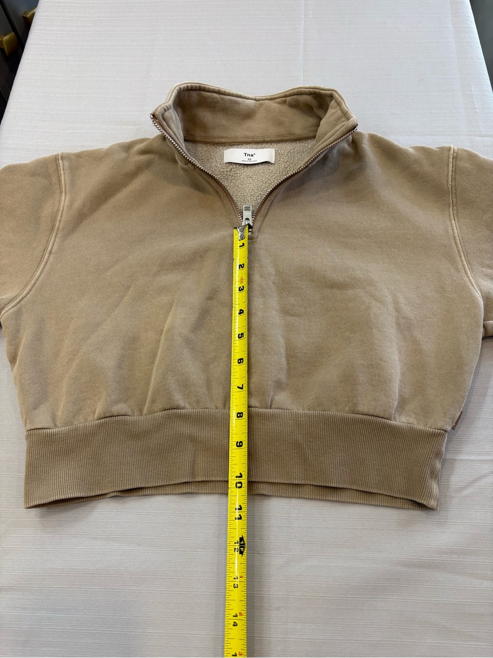Tna Cropped Quarter-Zip Pullover - Tan #1490 - Picture 9 of 16